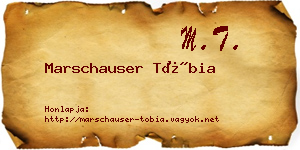 Marschauser Tóbia névjegykártya